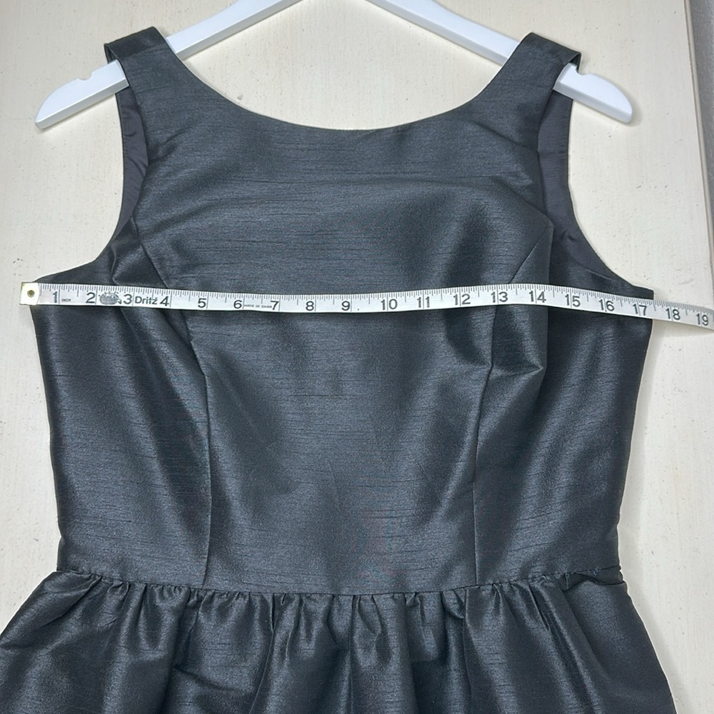 ALFRED SUNG Black Sleeveless Short‎ Bridesmaid Dress Scoop Back By Dessy Size 8 - Picture 12 of 14